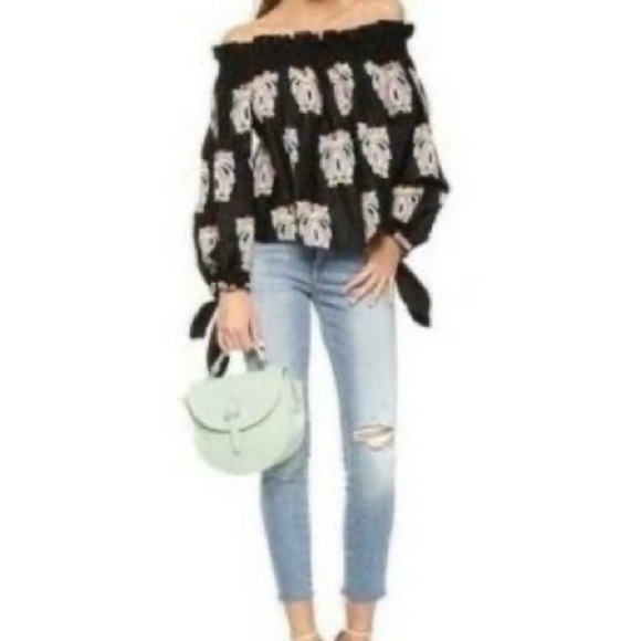 Caroline Constas “Lou” off the shoulder top - Picture 4 of 11